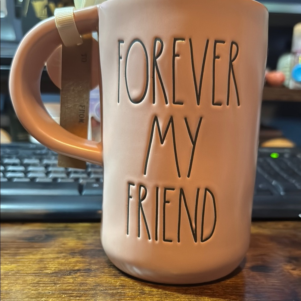 Rae Dunn NWT Pink 'First My Mother' ‘Forever My Friend’ Mug 22 oz - Picture 2 of 2